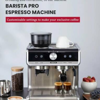 €365 with coupon for HiBREW CM5020 Barista Pro 19Bar Conical Burr Grinder Bean to Espresso Commercial Level Espresso Maker Full Kit Cafe Hotel Restaurant from EU warehouse GSHOPPER