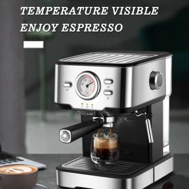 €106 with coupon for HiBREW CM5403K-CB Coffee Machine 1050W 20Bar High Pressure 1.5L Large Capacity from EU CZ warehouse BANGGOOD