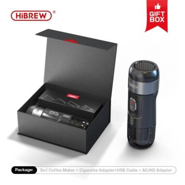 €74 with coupon for HiBREW H4A 80W Portable Car Coffee Machine with Gift Box from EU warehouse GEEKBUYING