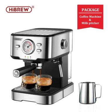 €100 with coupon for HiBREW H5 Espresso Machine 20 Bar Italian ODE brand Pump With Milk Frother Steam Wand, Espresso and Cappuccino Hot Water Steam Temperature Display For Home Barista from EU warehouse GEEKBUYING