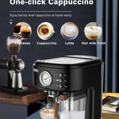 €143 with coupon for HiBREW H8A 3 in 1 Coffee Machine 19Bar high pressure extraction Fully Automatic Espresso Cappuccino Latte from EU CZ warehouse BANGGOOD