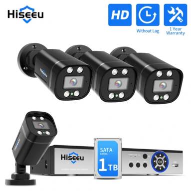 €169 with coupon for Hiseeu 4CH 5MP AHD CCTV System Wired AHD Camera DVR Kits from BANGGOOD
