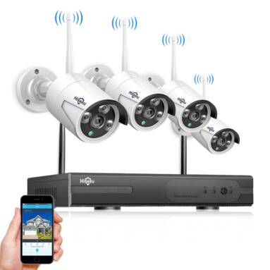 €92 with coupon for Hiseeu 4CH Wireless NVR 960P WIFI CCTV System IP Camera IR Outdoor Camera Security Surveillance Kit – US Plug from BANGGOOD