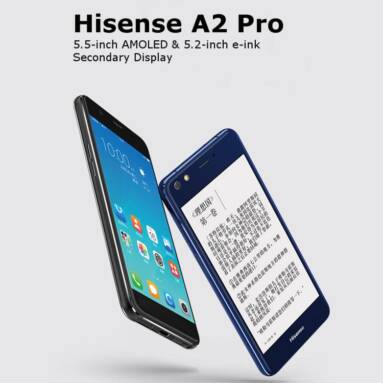 €148 with coupon for Hisense S9 A2 Pro A2T Dual Screen 4GB RAM 64GB ROM Snapdragon 625 Octa core 4G Smartphone – Black from BANGGOOD