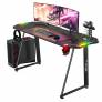 €86 with coupon for Hoffree Gaming Desk 55″ Large Desktop Ergonomic Design with Cup Holder Headphone Hook & Mouse Pad RGB Light for Home Office from EU CZ warehouse BANGGOOD