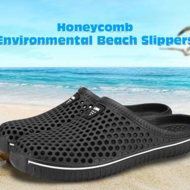 $0.99 with coupon for Honeycomb Environmental Beach Slippers from GearBest