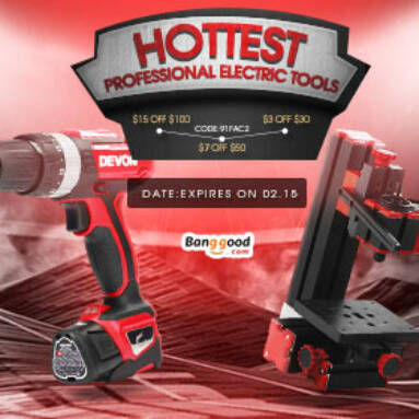 Up to 62% OFF for Professional Electric Tools with Extra BIG Discount Coupons from BANGGOOD TECHNOLOGY CO., LIMITED