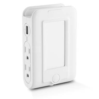 $6 with coupon for Houzetek Wall Mount USB Charger LED Sensor Night Light  –  WHITE from GearBest