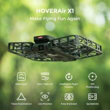 €412 with coupon for HoverAir X1 Airselfie 125g GPS 5G RC Drone Quadcopter – Black Two Batteries