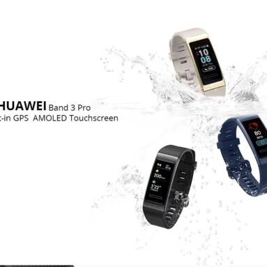$37 with coupon for Huawei Band 3 Pro Smart Bluetooth Wristband AMOLED Color Display from GEARVITA