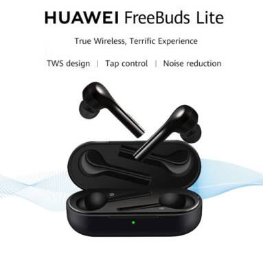 €52 with coupon for Huawei FreeBuds Lite TWS Wireless bluetooth Earphone HiFi Stereo Smart Touch 4 MEMS Mic IP54 Waterproof Headphone with Charging Box – Black from BANGGOOD