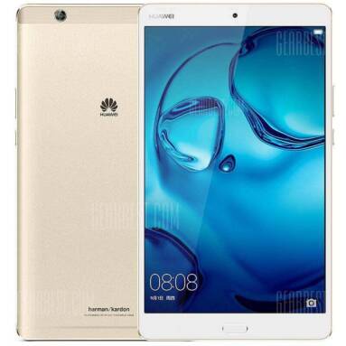 $295 with coupon for Huawei M3 ( BTV-W09 ) Tablet PC Fingerprint Sensor  –  CHAMPAGNE GOLD from GearBest