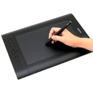 $62 with coupon for Huion H610 Pro Professional Art Drawing Graphic Pad and Pen Kit  –  BLACK from GearBest