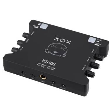 $5 Discount On XOX KS108 USB Audio Interface HD Audio Mixer Sound Card! from Tomtop INT