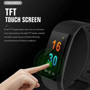 $9 with coupon for I9 Smart Bracelet – BLACK from GearBest