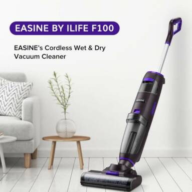 €187 with coupon for ILIFE F100 Cordless Wet Dry Vacuum Cleaner, Smart Vacuum Mop Wash Cleaner, 3000mAh, 30min Runtime, LED Display from EU warehouse GEEKBUYING
