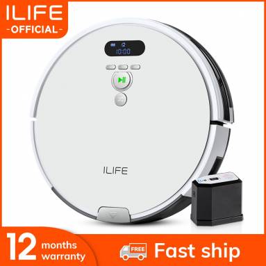 €75 with coupon for ILIFE V8 Plus Robot Vacuum Cleaner 1000Pa Suction 2-in-1 Vacuuming and Mopping Gyroscope Navigation 2400mAh Battery 80Mins Run Time 750ml Large Dustbin 300ml Water Tank Auto Obstacle Avoidance from EU warehouse GEEKBUYING