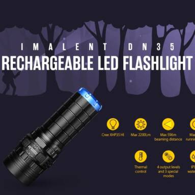 $52 with coupon for IMALENT DN35 Rechargeable Torch from GearBest