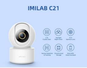 €21 with coupon for IMILAB C21 4MP 2.5K WIFI Smart Home IP Camera Baby Monitor Work With Alexa PTZ Human Detection & Tracking Night Vision Voice Intercom Security Monitor Cloud & Local Storage from EU warehouse ALIEXPRESS