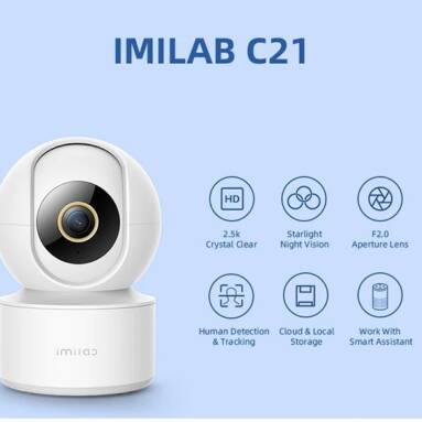 €30 with coupon for IMILAB C21 4MP 2.5K WIFI Smart Home IP Camera Baby Monitor Work With Alexa PTZ Human Detection & Tracking Night Vision Voice Intercom Security Monitor Cloud & Local Storage from EU warehouse GSHOPPER