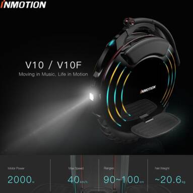 €719 with coupon for INMOTION V10 Electric Unicycle Balance Car from GearBest