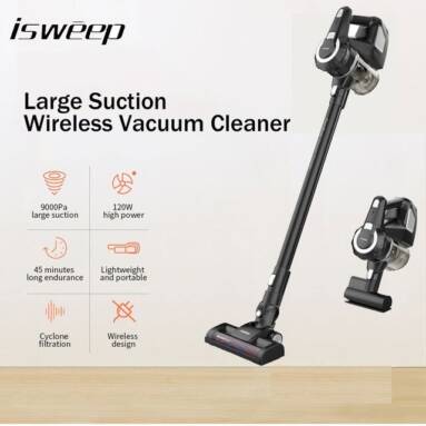 €86 with coupon for ISWEEP A18 Cordless Handheld Vacuum Cleaner Ultra Light Rechargeable 7000Pa Super Strong for Home Car from BANGGOOD