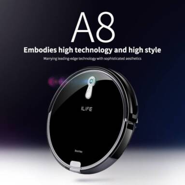 $329 with coupon for Ilife A8 Robotic Vacuum Cleaner with Camera Navigation – BLACK EU from GearBest