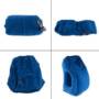 Innovative Inflatable Travel Neck Pillow on Airplane Footrest Flight Cushion  -  BLUE