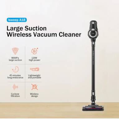 $99 with coupon for Isweep A18 2-in-1 Wireless Vacuum Cleaner from GearBest