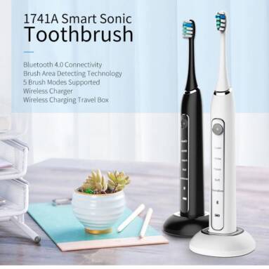 €27 with coupon for J-Stylelife 1741A Smart Bluetooth Sonic Electric Toothbrush – White from GEARBEST