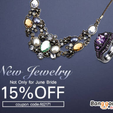 15% OFF for Jewelry New Arrival Sale from BANGGOOD TECHNOLOGY CO., LIMITED