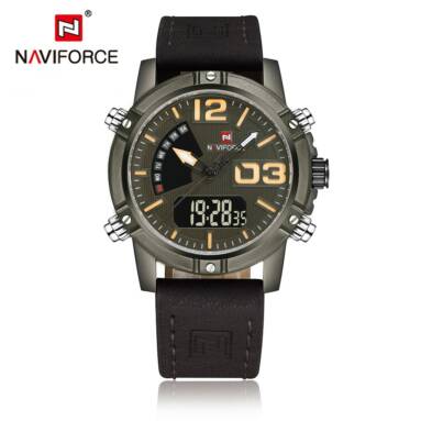 $3 Off NAVIFORCE New Dual Display Quartz Digital Men Sports Backlight Water-Proof Watch,free shipping $16.99(Code:WATCHP3) from TOMTOP Technology Co., Ltd