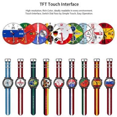 55% OFF LEMFO LF22 GPS Smart 2018 World Cup Watch,limited offer $69.99 from TOMTOP Technology Co., Ltd