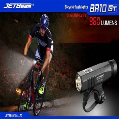 $36 with coupon for JETBeam BR10GT LED Rechargeable Bike Light from Gearbest