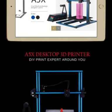 €353 with coupon for JGAURORA A5X 3D Printer Kit Printing – SKY BLUE from GearBest