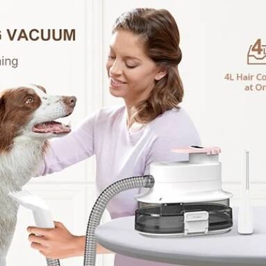 €65 with coupon for JIGOO P300 11 in 1 Pet Grooming Vacuum Kit from EU warehouse GEEKBUYING
