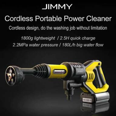 €125 with coupon for Jimmy JW31 Powerful Handheld Rechargeable Flush Gun Cleaning Tool – MULTI-A 220V EU PLUG from GearBest