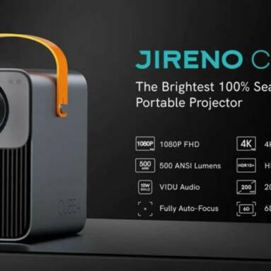 €223 with coupon for JIRENO Cube 4 Projector Android TV 9.0 Automatic Focusing 500ANSI Lumens 1080P Full HD 5G WiFi bluetooth 5.0 with 6D Automatic Correction for Home Entertainment from BANGGOOD