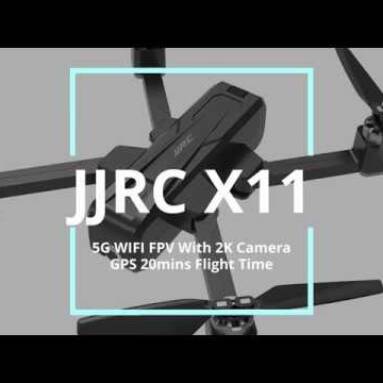 €164 with coupon for JJRC X11 2K 5G WIFI FPV GPS Foldable RC Drone With Single-axis Gimbal Follow Me Mode RTF – Two Batteries with Bag EU GERMANY WAREHOUSE from GEEKBUYING