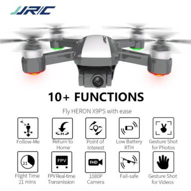 €169 with coupon for JJRC X9PS 4K 5G WIFI FPV Dual GPS RC Drone With 2-Axis Gimbal RTF – White Three Batteries with Bag from GEEKBUYING