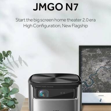 €601 with coupon for JMGO N7 Native 1080P DLP WIFI Projector 4K Supported JMGO OS 1400 ANISI Lumens 8000:1 HDR10 3D Smart Home Theater from BANGGOOD