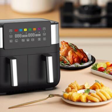 €98 with coupon for JOYAMI 1800W Air Fryer with 2 Baskets from EU warehouse GEEKBUYING