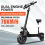 Janobike 2000W Dual Motor 23.4Ah 10 Inches Folding Electric Scooter 