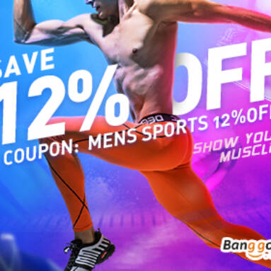 Up to 90% OFF for Men’s Sportswear with Extra 12% OFF Coupon from BANGGOOD TECHNOLOGY CO., LIMITED