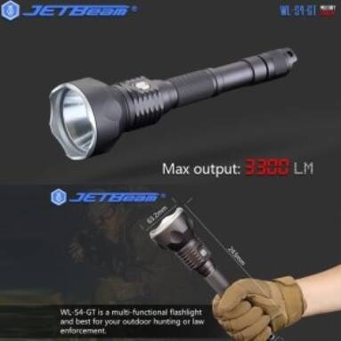 $74 with coupon for Jetbeam WL – S4 – GT Searchlight LED Flashlight from GearBest