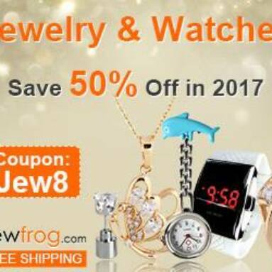Jewelry & Watches-Save 50% Off in 2017 and Coupon: Jew8 from Newfrog.com