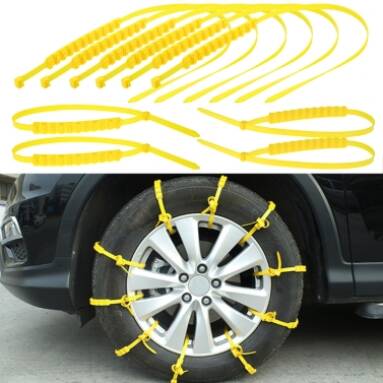$3 Discount On 10pcs Tire chains Winter Tyres wheels Snow Chains! from Tomtop INT