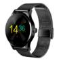 K88H Bluetooth Smart Watch Heart Rate Monitor Smartwatch  -  STAINLESS STEEL BAND  BLACK 