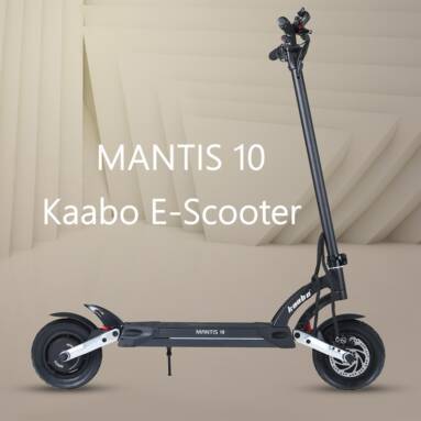 €1185 with coupon for KAABO Mantis 10 E-Scooter 1000W*2 60V 18.2Ah 10*3.0 inch Tire Folding Moped Electric Scooter 60km/h Top Speed 85km Mileage Range 150kg Max Load from EU CZ warehouse BANGGOOD