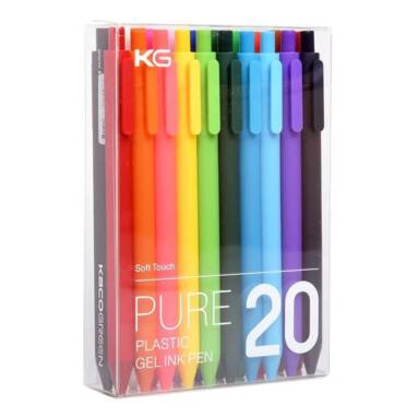 €9 with coupon for KACO PURE 20Pcs/lot Candy Color Gel Pens 0.5mm Multicolor Gel Ink Pens Press Type Writing Pen Stationery Office School Supplies from EU CZ warehouse BANGGOOD